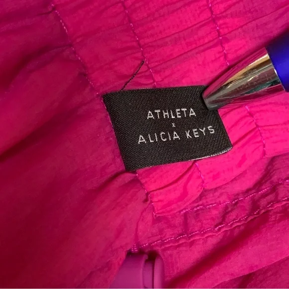 Athleta x Alicia Keys Keys High Waist Utility Pants Women 8 Hot Pink Nylon Cargo - Picture 16 of 16